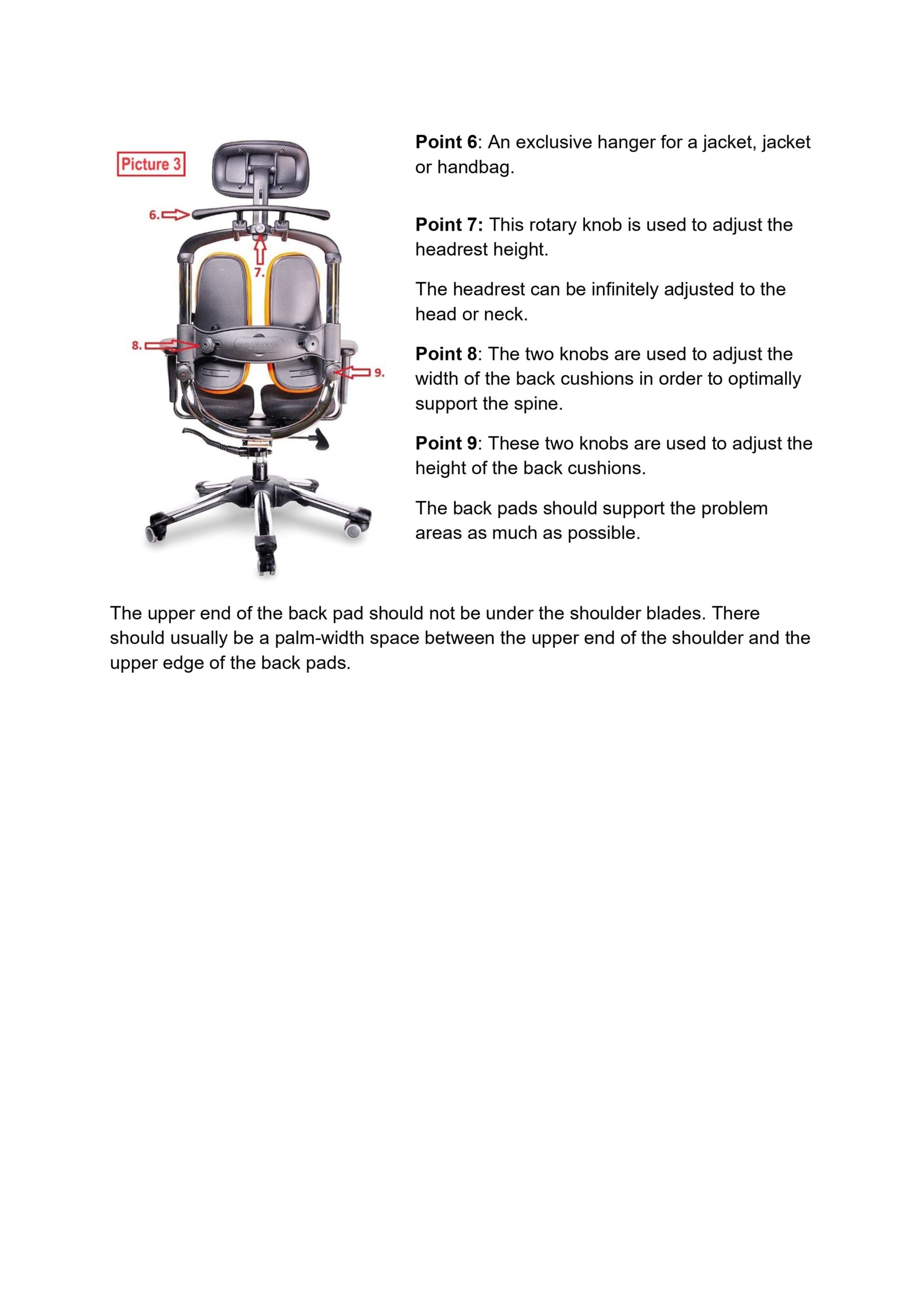Instruction manual HARA CHAIR model NIE and NWL