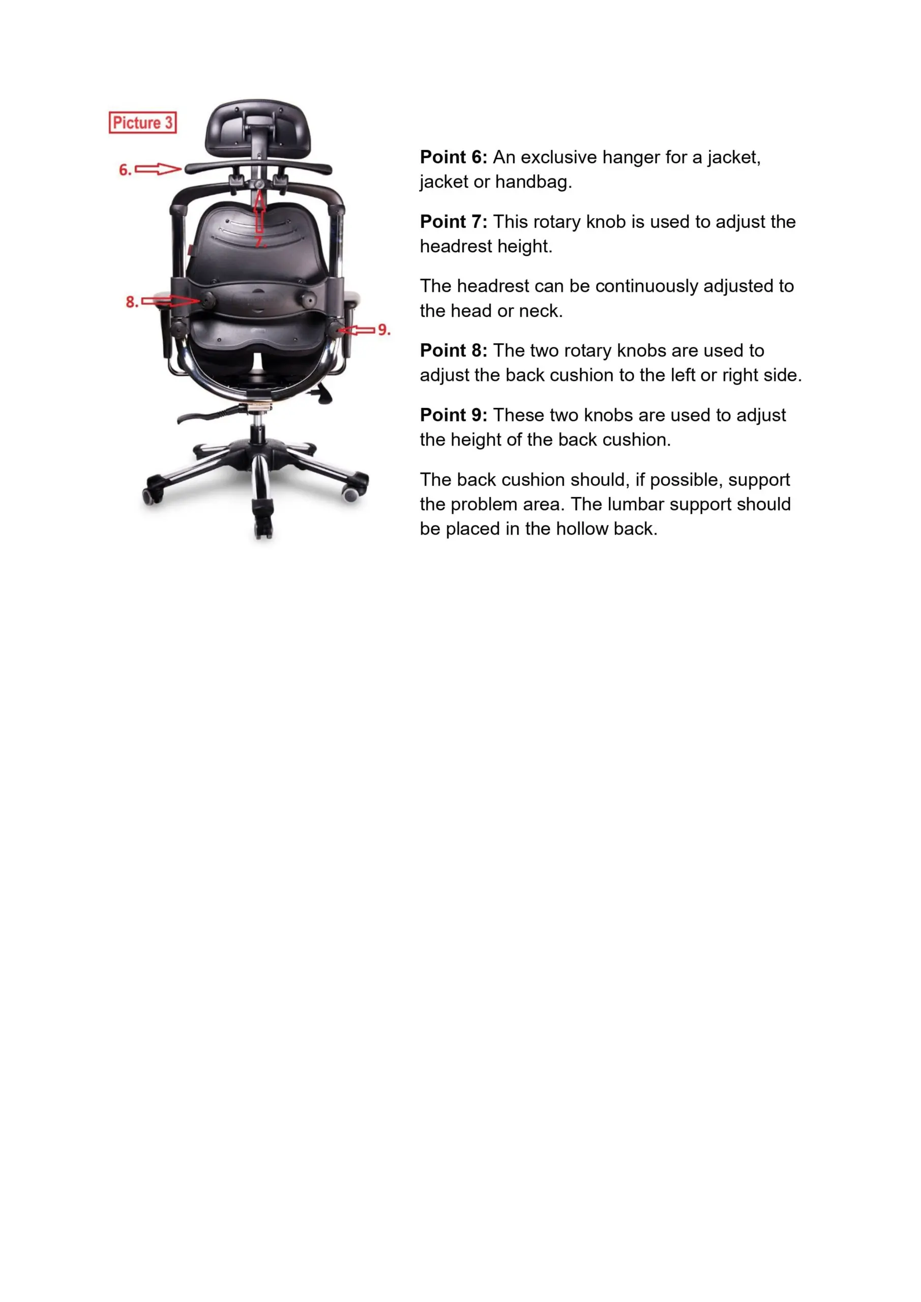 Instruction manual HARA CHAIR model ZEN-LS